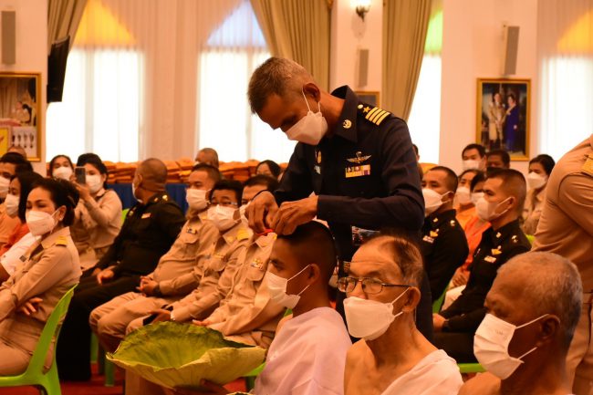 กองบิน 5 เข้าร่วมพิธีบรรพชาอุปสมบท 99 รูป ถวายพระพรชัยมงคล สมเด็จพระเจ้าลูกเธอ เจ้าฟ้าพัชรกิติยาภา นเรนทิราเทพยวดี กรมหลวงราชสาริณีสิริพัชร มหาวัชรราชธิดา