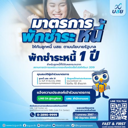 บอร์ด บสย. ไฟเขียว 2 มาตรการ แก้หนี้ SMEs พักหนี้ 1 ปี SMEs รหัส 21 เปิดลงทะเบียน 1 ม.ค. 67 “ปลดหนี้” ลดเงินต้น 15 % นำร่อง 6 เดือน (ม.ค.-มิ.ย.)